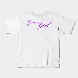 Gamer girl pink text Kids T-Shirt